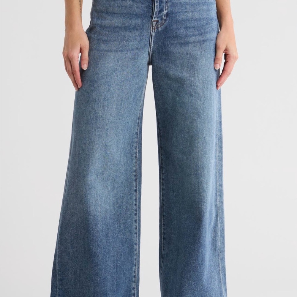 7 For All Mankind Wide-Leg Denim Jeans - Picture 3 of 3